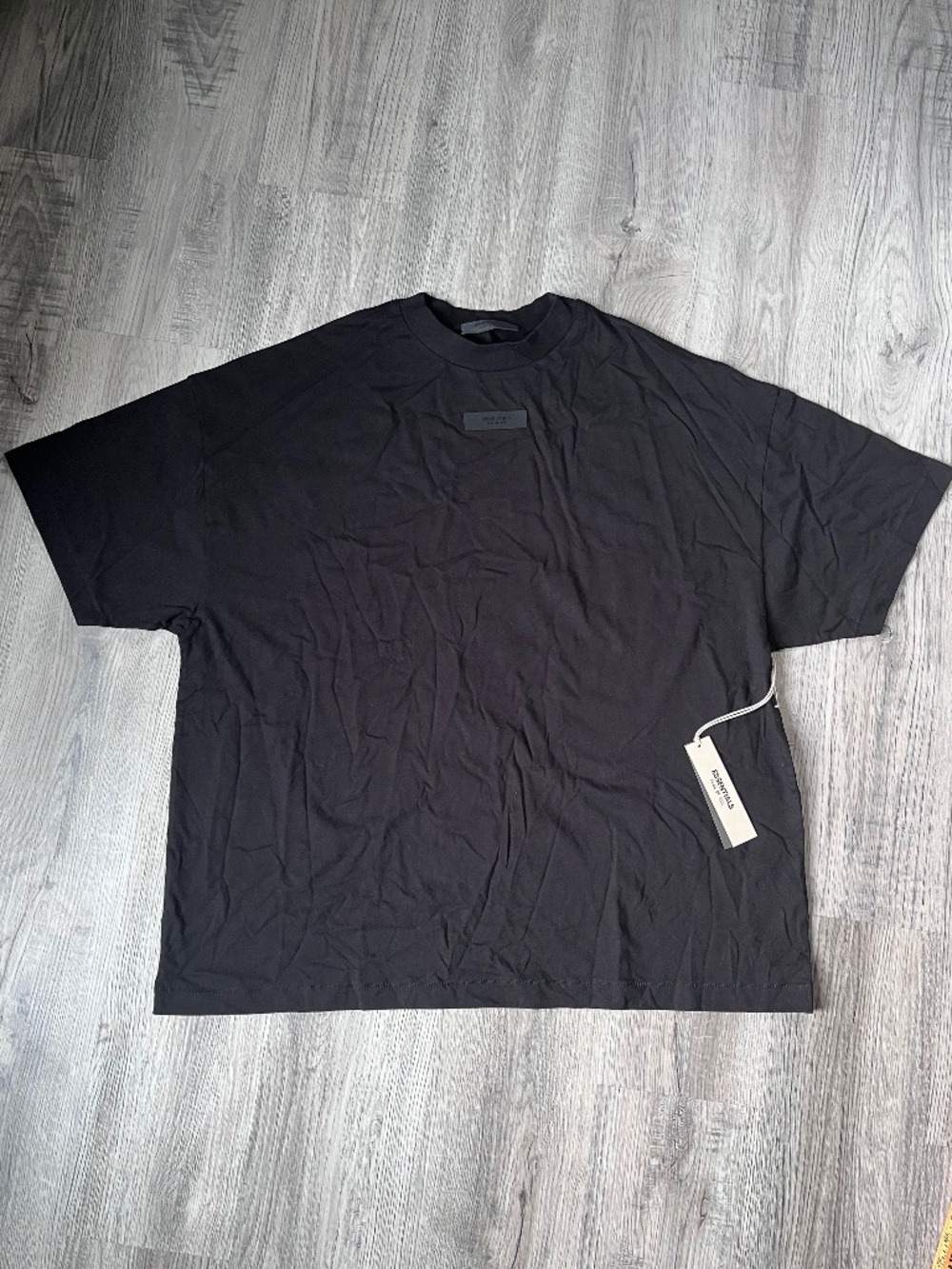 NEW Fear of God Essentials Jet Black T-Shirt Black Mens Large